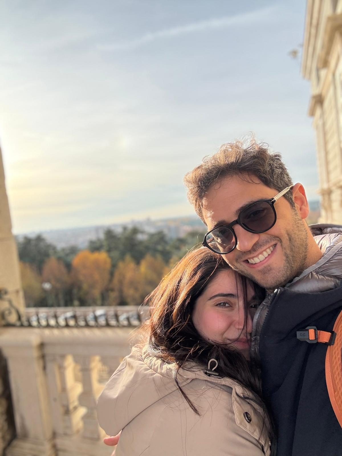 Mattia e Manuela con vista dall'alto